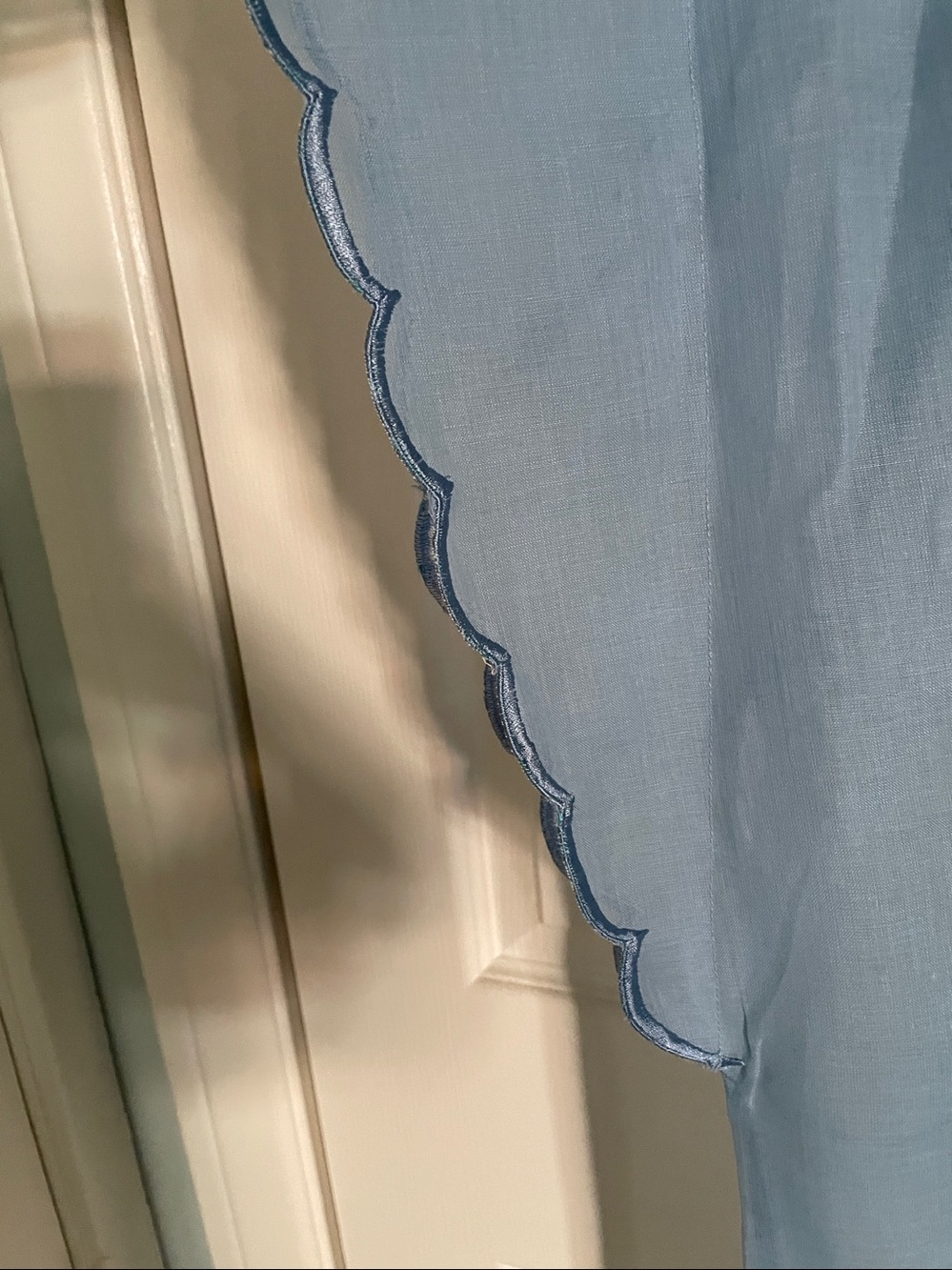 Light Blue Hand Embroidered V-Neck Womens Coverup - Picture 10 of 10